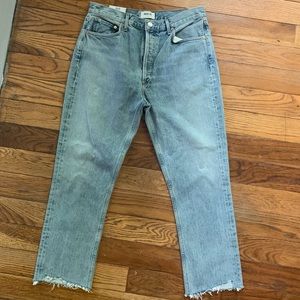 NWT AGOLDE Riley High Rise Straight Crop, Size 31